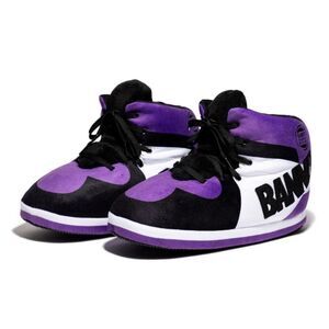 Banned Goods Men’s Purple Black White Sneaker Slippers 7
